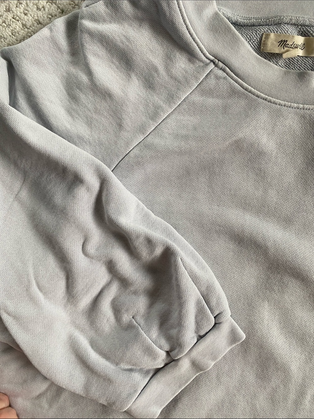 Madewell Light Blue Women’s Crewneck Sweatshirt, medium - Picture 4 of 4